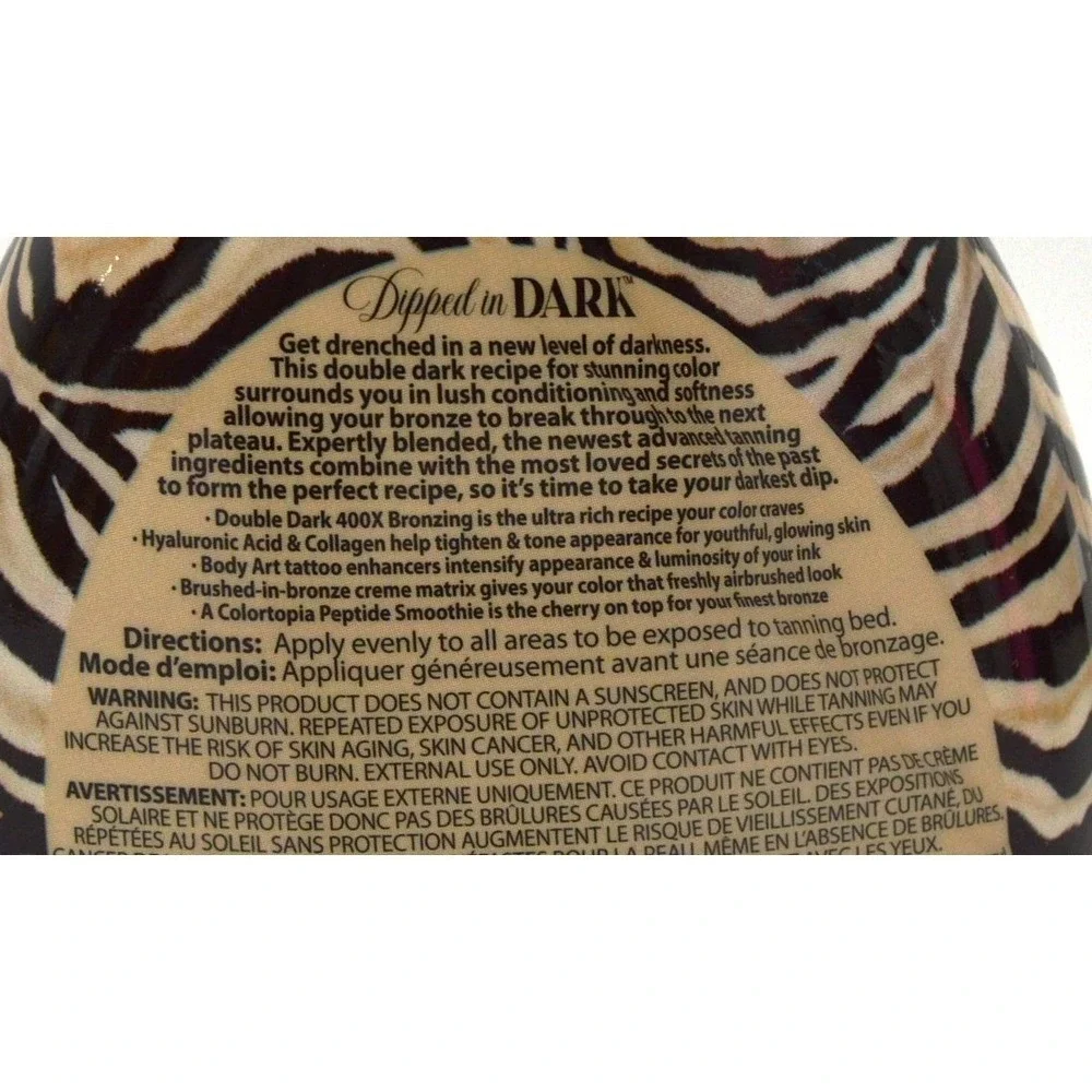 Brown Sugar Dipped in Dark 400X Bronzer Tanning Lotion 13.5oz Collagen